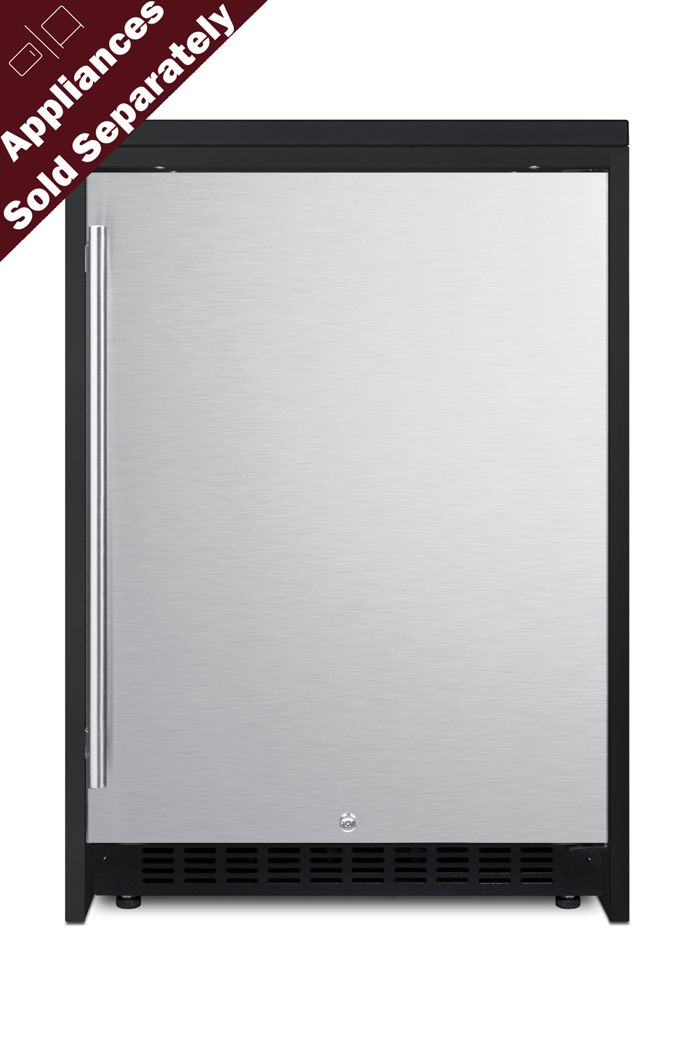 Fully assembled casework cabinet in ADA compliant height and black finish designed to accept an appliance sized under 32.25